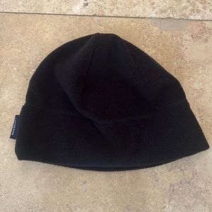 Lands' End Kids Black Size Medium Fleece Beanie/Hat